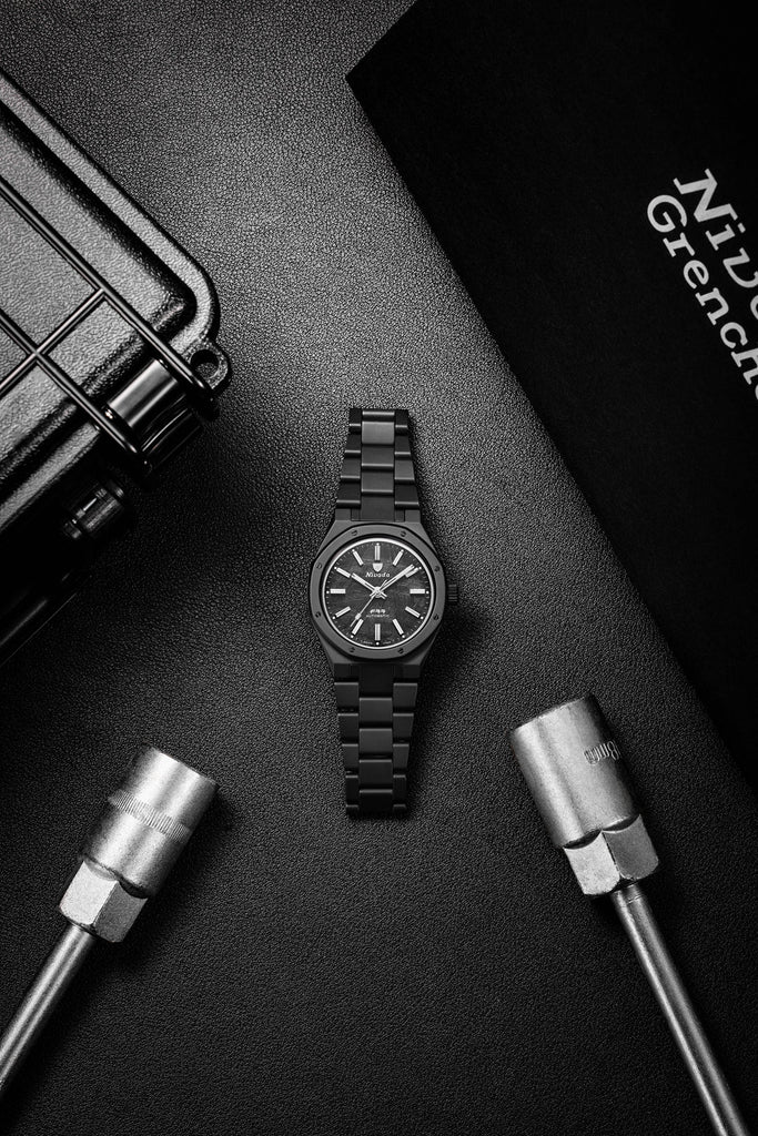 Nivada Grenchen F77 BLACK CERAMIC MÉTÉORITE LIMITED EDITION