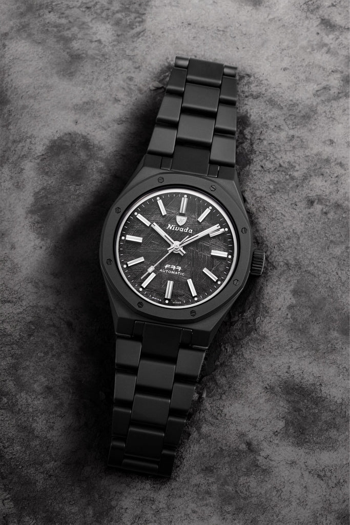 Nivada Grenchen F77 BLACK CERAMIC MÉTÉORITE LIMITED EDITION