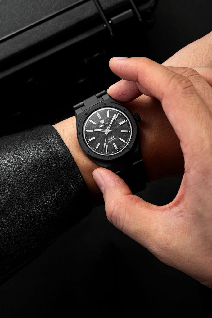 Nivada Grenchen F77 BLACK CERAMIC MÉTÉORITE LIMITED EDITION
