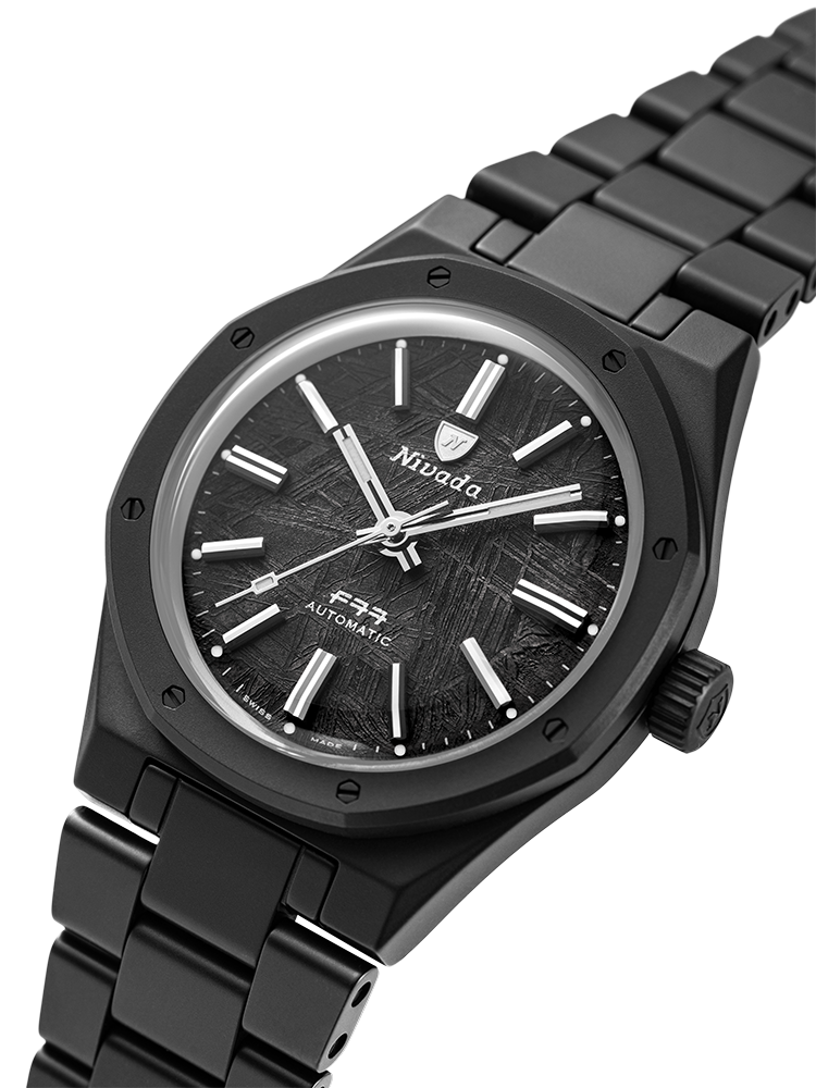 Nivada Grenchen F77 BLACK CERAMIC MÉTÉORITE LIMITED EDITION