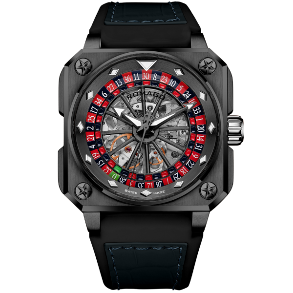 ROULETTE MASTER SKELETON AUTOMATIC Black PVD