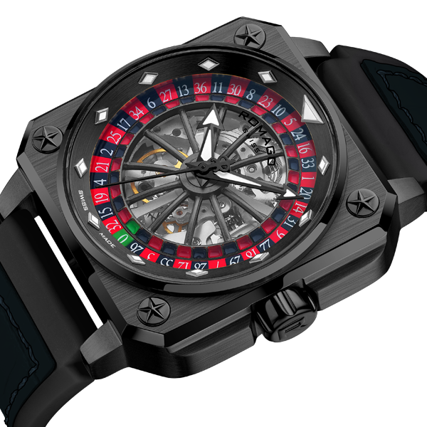 ROULETTE MASTER SKELETON AUTOMATIC Black PVD
