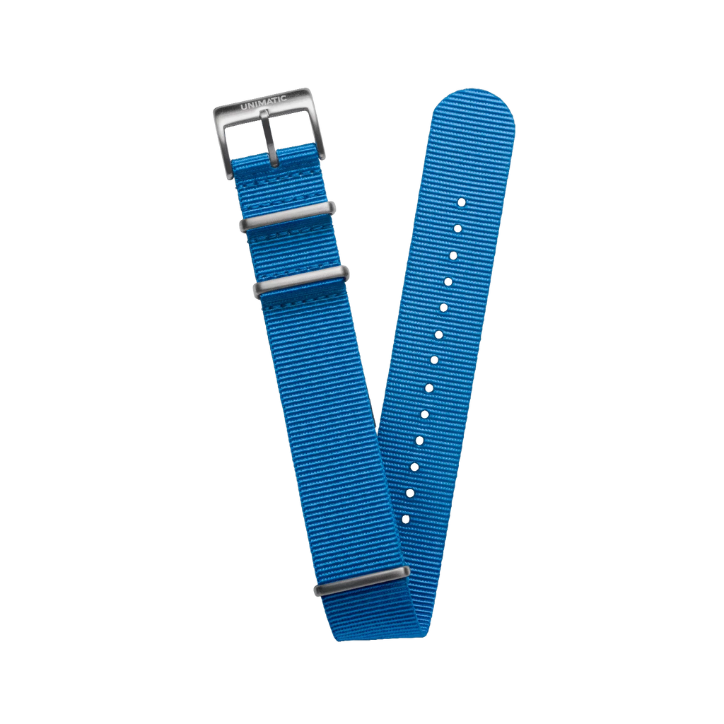 NYLON NATO STEEL STRAP BLU SAVOIA (Blue)