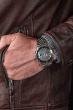 Load image into Gallery viewer, Nivada Grenchen Chronomaster Broad Arrow - Manual Black on Black Leather Strap