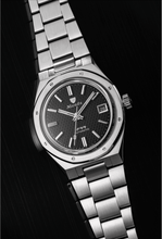 Load image into Gallery viewer, Nivada Grenchen F77 Black With Date on Bracelet