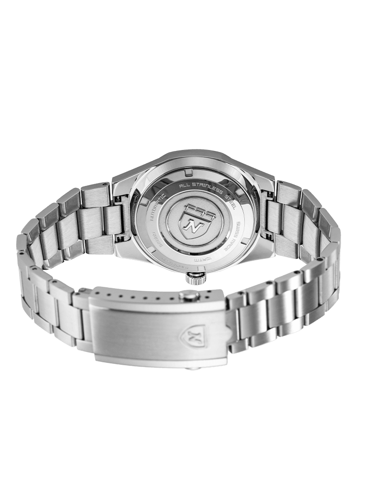 Nivada Grenchen F77 Blue No Date on Bracelet