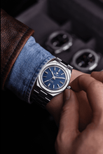 Load image into Gallery viewer, Nivada Grenchen F77 Blue No Date on Bracelet