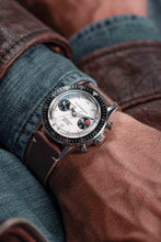 Load image into Gallery viewer, Nivada Grenchen Chronomaster Panda - Manual on Brown Leather Strap