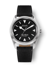 Load image into Gallery viewer, Nivada Grenchen Super Antarctic - White on Black Leather