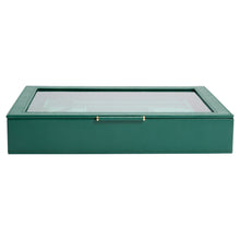 Load image into Gallery viewer, Wolf Sophia Jewellery Box with Window Forest Green