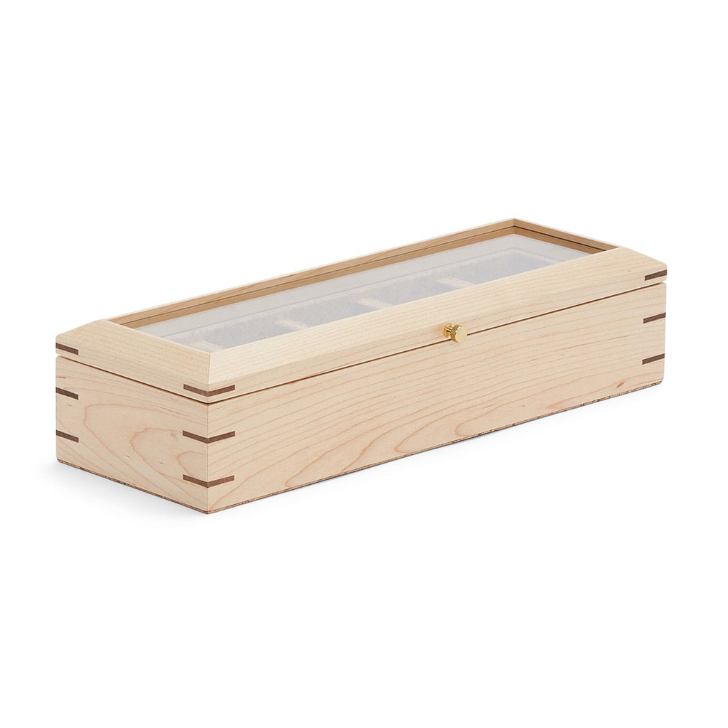 Wolf Analog Shift 5 Piece Watch Box Wood