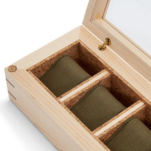 Load image into Gallery viewer, Wolf Analog Shift 5 Piece Watch Box Wood