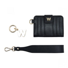 Load image into Gallery viewer, Wolf Mimi Credit Card Holder with Wristlet Black