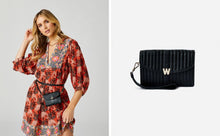 Load image into Gallery viewer, Wolf Mimi Crossbody Bag with Wristlet Black