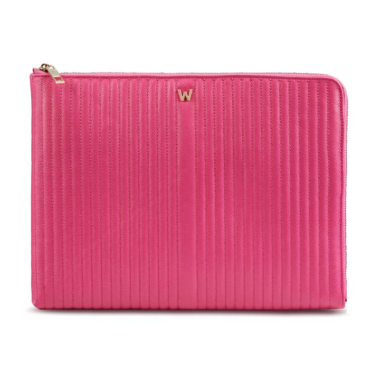 Wolf Mimi Laptop Sleeve Zip + Handle Pink