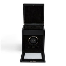 Load image into Gallery viewer, Wolf British Racing Single Watch Winder with Storage Black