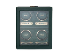 Load image into Gallery viewer, Wolf British Racing Green 4 Piece Watch Winder