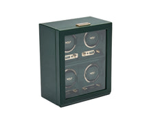 Load image into Gallery viewer, Wolf British Racing Green 4 Piece Watch Winder