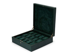 Load image into Gallery viewer, Wolf British Racing 15 Piece Watch Box Green