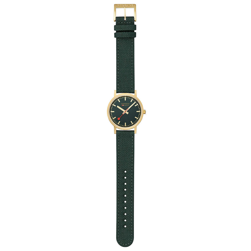 Mondaine Official Swiss Railways Classic Forest Green Textile 36mm Watch