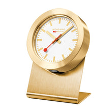 Load image into Gallery viewer, Official Swiss Railways Magnetic Desk Clock Gold