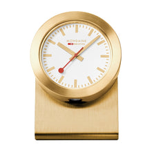 Load image into Gallery viewer, Official Swiss Railways Magnetic Desk Clock Gold