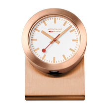 Load image into Gallery viewer, Official Swiss Railways Magnetic Desk Clock Rose Gold