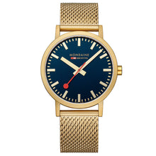 Load image into Gallery viewer, Mondaine Official Swiss Railways Classic Deep Ocean Blue Mesh 40mm Watch