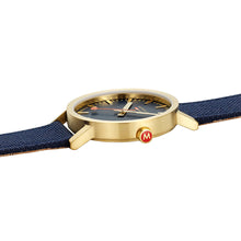 Load image into Gallery viewer, Mondaine Official Swiss Railways Classic Deep Ocean Blue Textile 40mm Watch