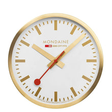 Load image into Gallery viewer, Mondaine Official Gold Pure Wall Clock 25cm