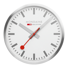 Load image into Gallery viewer, Mondaine Official Silver Pure Wall Clock 40cm