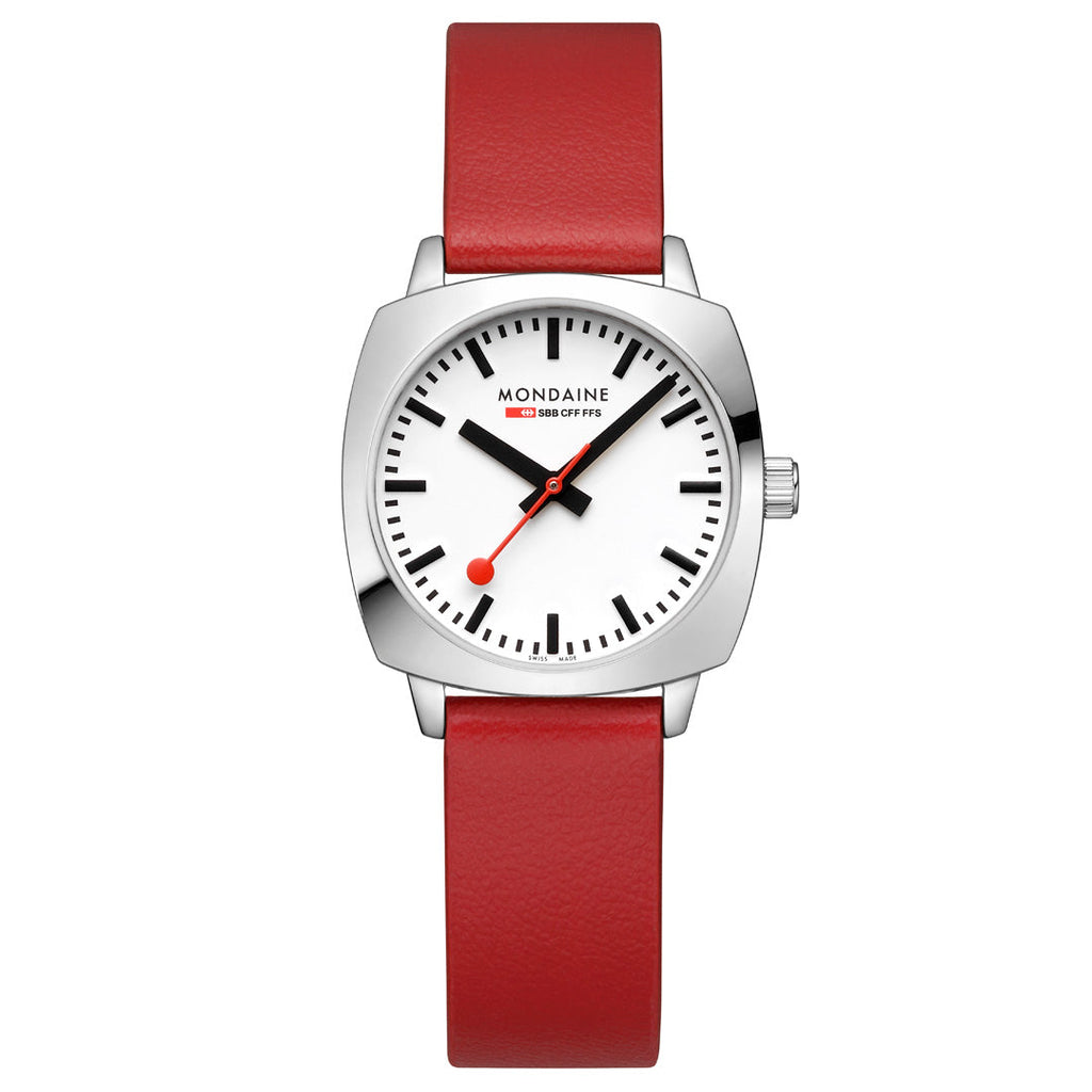 Mondaine Official Swiss Railways Petite Cushion 31mm Vegan Leather Watch