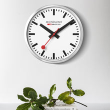 Load image into Gallery viewer, Mondaine Official Swiss Railways Wifi stop2go Wall Clock 25cm