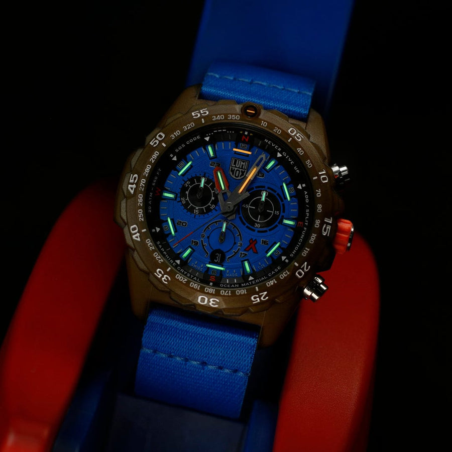 Luminox Bear Grylls Survival MASTER x #Tide ECO Chronograph Watch Blue